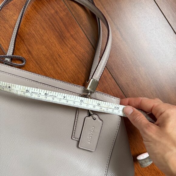 Coach Taupe Pebble Leather Shoulder Bag - Picture 4 of 7